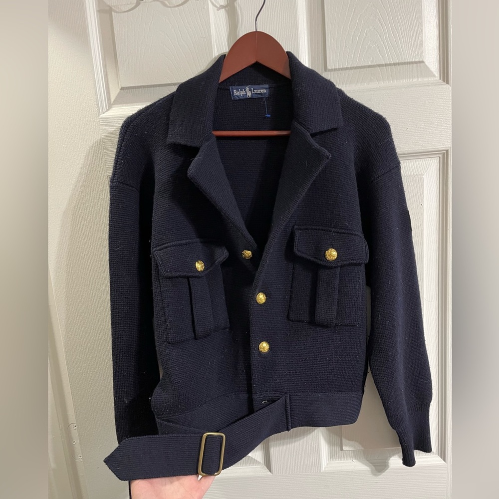 Ralph Lauren navy blue coat L